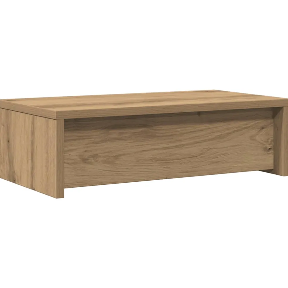 vidaXL Monitorstandaard met lades 50x27x15 cm hout artisanaal eiken