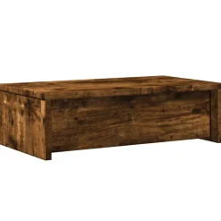 vidaXL Monitorstandaard met lades 50x27x15 cm hout gerookt eikenkleur