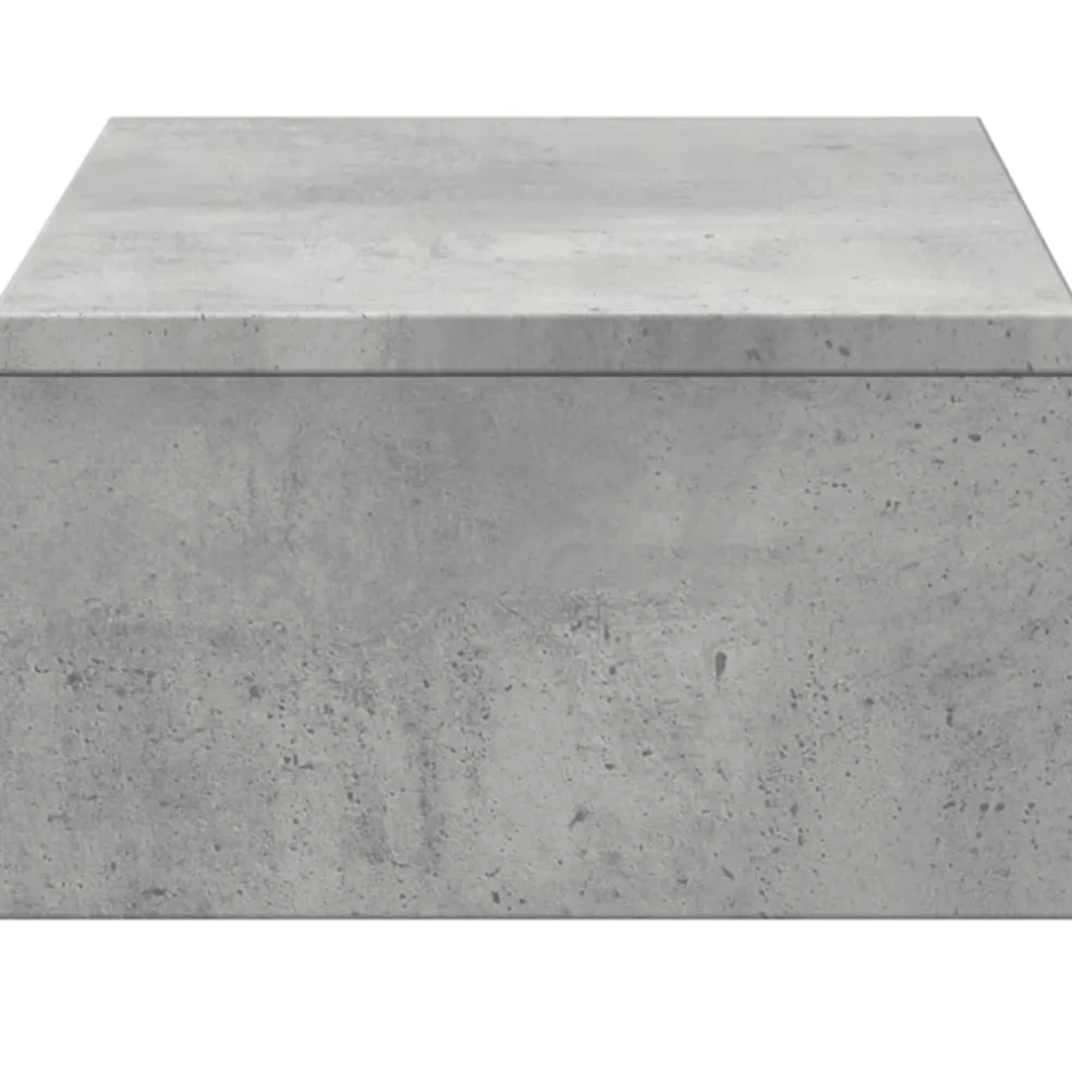 vidaXL Monitorstandaard met lades 50x27x15 cm bewerkt hout betongrijs