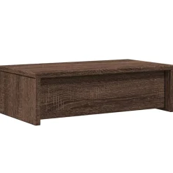 vidaXL Monitorstandaard met lades 50x27x15 cm hout bruin eikenkleurig
