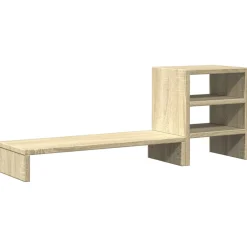 vidaXL Monitorstandaard met bureau-organizer bewerkt hout sonoma eiken