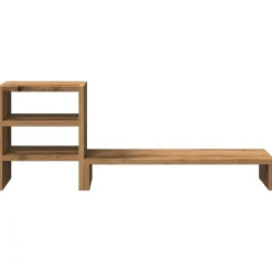 vidaXL Monitorstandaard met bureau-organizer hout artisanaal eiken