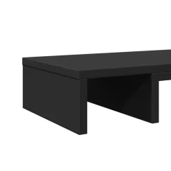 vidaXL Monitorstandaard verstelbaar 60x24x10,5 cm bewerkt hout zwart