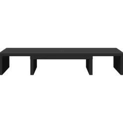 vidaXL Monitorstandaard verstelbaar 60x24x10,5 cm bewerkt hout zwart