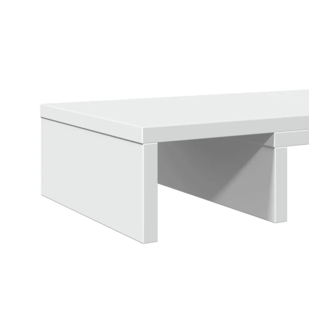 vidaXL Monitorstandaard verstelbaar 60x24x10,5 cm bewerkt hout wit