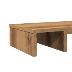 vidaXL Monitorstandaard verstelbaar 60x24x10,5cm hout artisanaal eiken