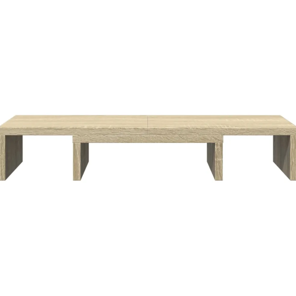 vidaXL Monitorstandaard verstelbaar 60x24x10,5 cm hout sonoma eiken