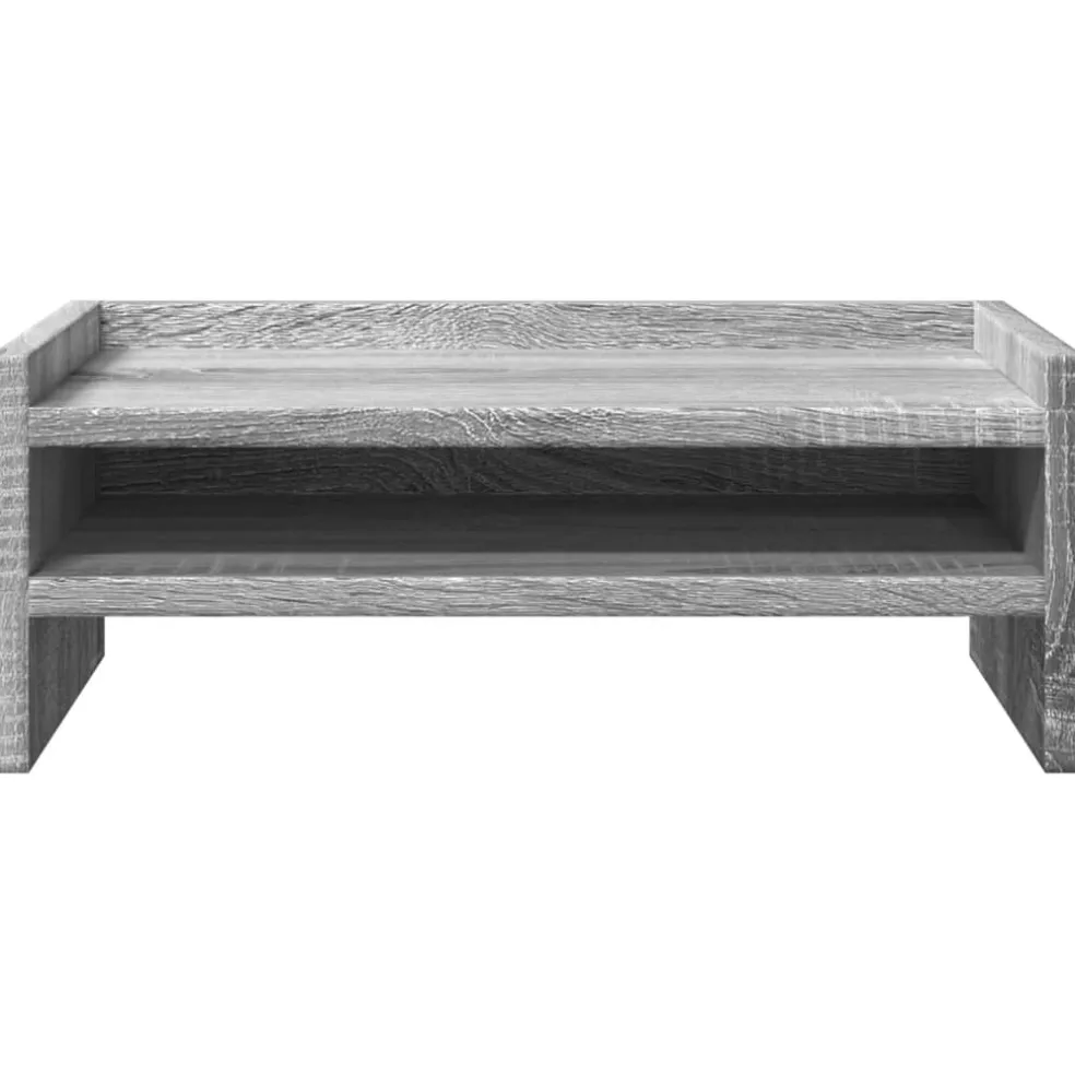 vidaXL Monitorstandaard 100x27x15 cm massief grenenhout wit