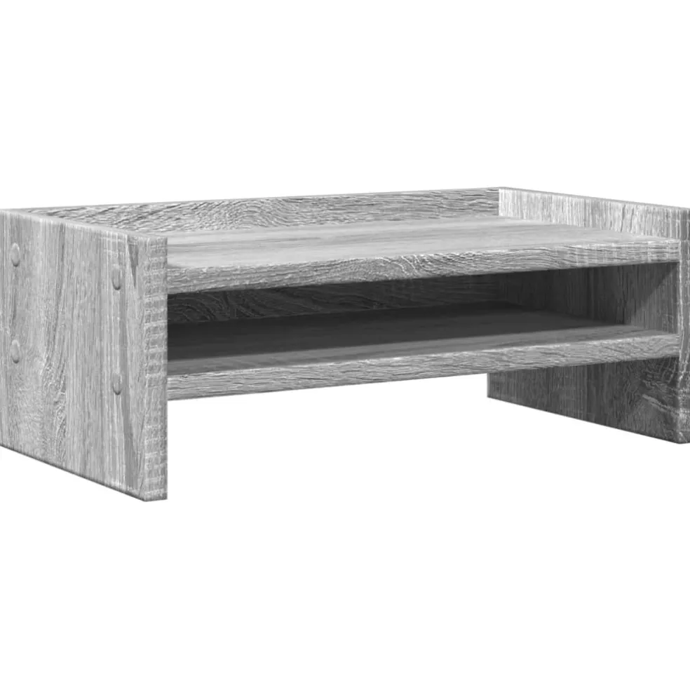 vidaXL Monitorstandaard 100x27x15 cm massief grenenhout wit