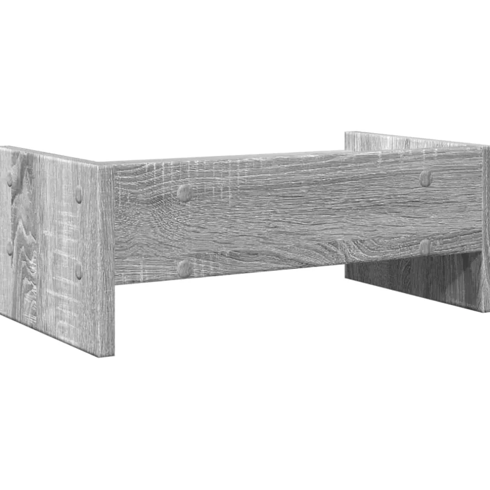 vidaXL Monitorstandaard 100x27x15 cm massief grenenhout wit