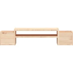 vidaXL Monitorstandaard 70x27,5x15 cm massief grenenhout