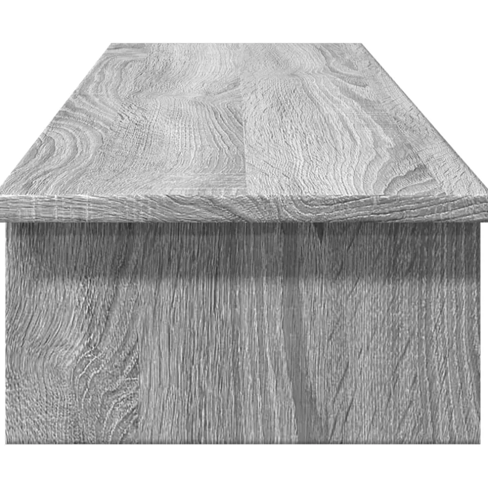 vidaXL Monitorstandaard 100x27x15 cm bewerkt hout grijs sonoma eiken