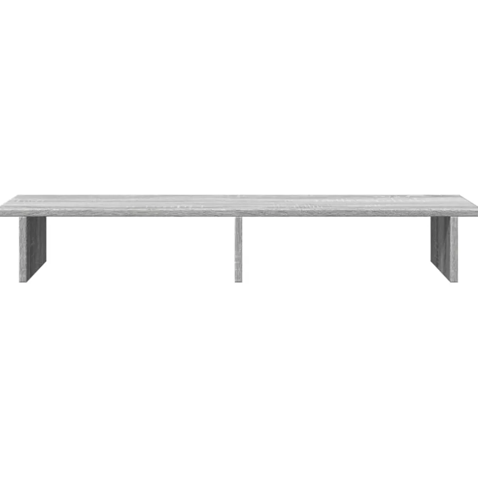vidaXL Monitorstandaard 100x27x15 cm bewerkt hout grijs sonoma eiken