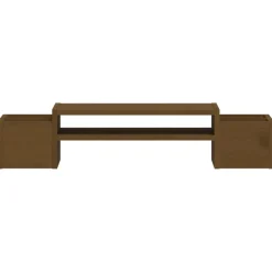vidaXL Monitorstandaard 70x27,5x15 cm massief grenenhout honingbruin