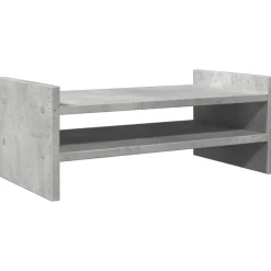 vidaXL Monitorstandaard 50x27x20 cm bewerkt hout betongrijs
