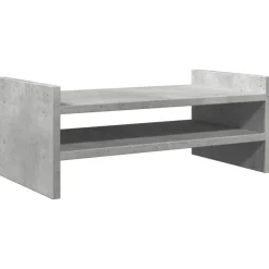 vidaXL Monitorstandaard 50x27x20 cm bewerkt hout betongrijs