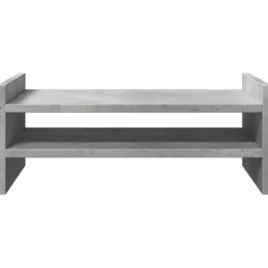 vidaXL Monitorstandaard 50x27x20 cm bewerkt hout betongrijs
