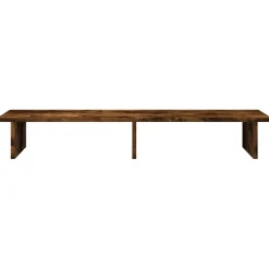 vidaXL Monitorstandaard 100x27x15 cm bewerkt hout gerookt eikenkleurig