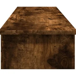 vidaXL Monitorstandaard 100x27x15 cm bewerkt hout oud houtkleurig