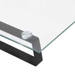 vidaXL Monitorstandaard 40x20x8 cm gehard glas en metaal zwart