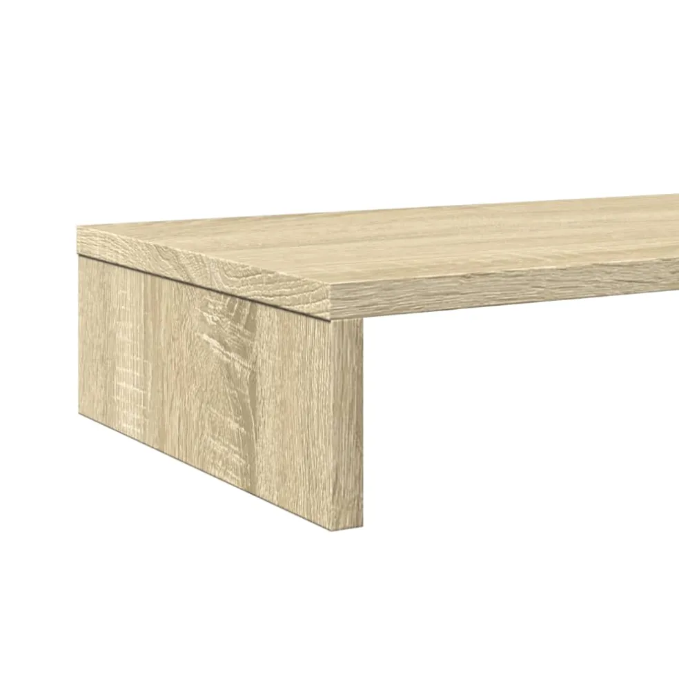 vidaXL Monitorstandaard 100x27x10 cm bewerkt hout sonoma eikenkleurig