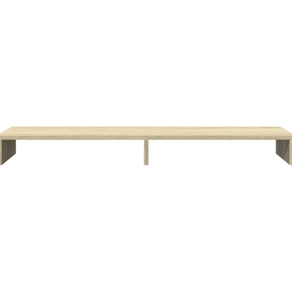 vidaXL Monitorstandaard 100x27x10 cm bewerkt hout sonoma eikenkleurig