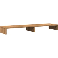 vidaXL Monitorstandaard 100x27x10 cm bewerkt hout artisanaal eiken