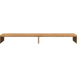 vidaXL Monitorstandaard 100x27x10 cm bewerkt hout artisanaal eiken