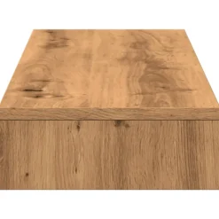 vidaXL Monitorstandaard 100x27x10 cm bewerkt hout artisanaal eiken