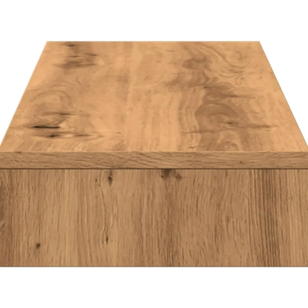 vidaXL Monitorstandaard 100x27x10 cm bewerkt hout artisanaal eiken