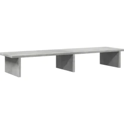 vidaXL Monitorstandaard 100x27x15 cm bewerkt hout betongrijs