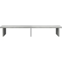 vidaXL Monitorstandaard 100x27x15 cm bewerkt hout betongrijs