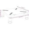 vidaXL Monitorstandaard 33,5x34x10,5 cm zwart