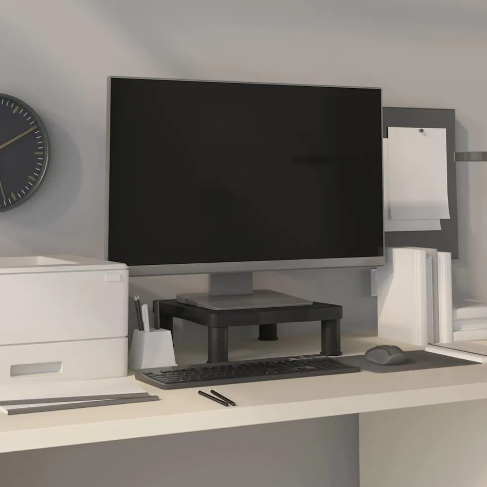 vidaXL Monitorstandaard 33,5x34x10,5 cm zwart