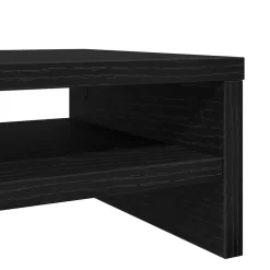 vidaXL Monitorstandaard 100x24x13 cm zwart eikenhout