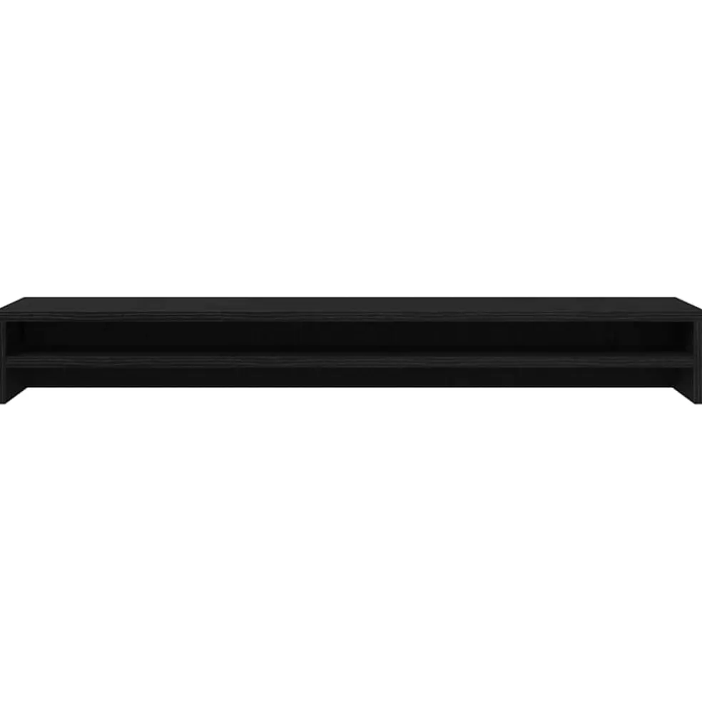 vidaXL Monitorstandaard 100x24x13 cm zwart eikenhout
