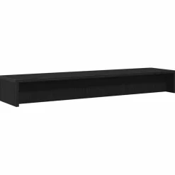 vidaXL Monitorstandaard 100x24x13 cm zwart eikenhout
