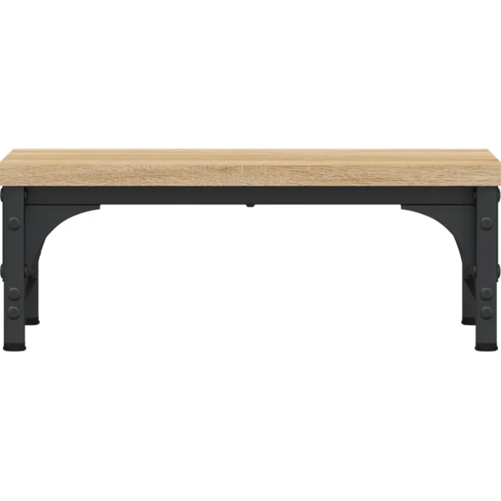 vidaXL Monitorstandaard 37x23x14 cm bewerkt hout sonoma eikenkleurig