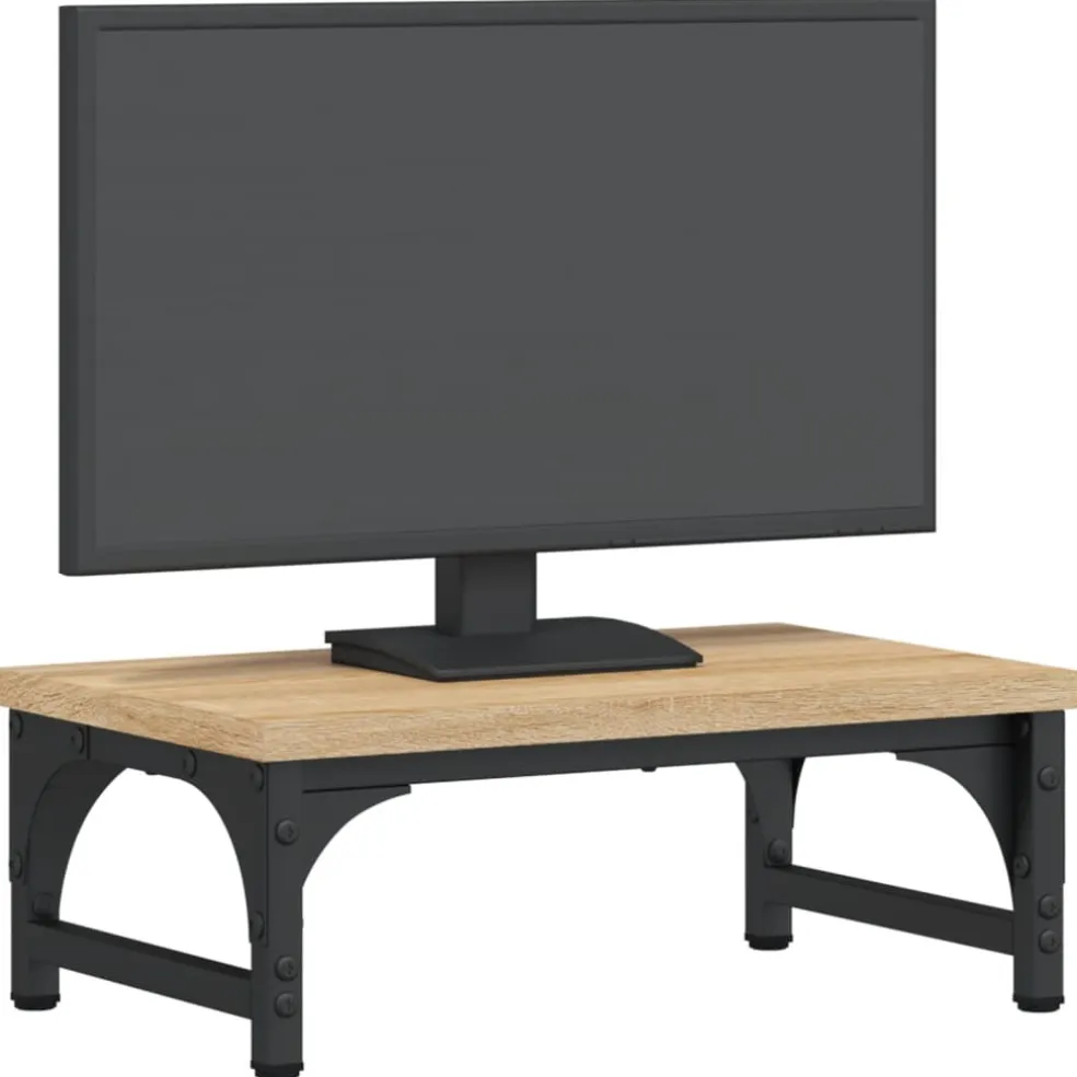 vidaXL Monitorstandaard 37x23x14 cm bewerkt hout sonoma eikenkleurig