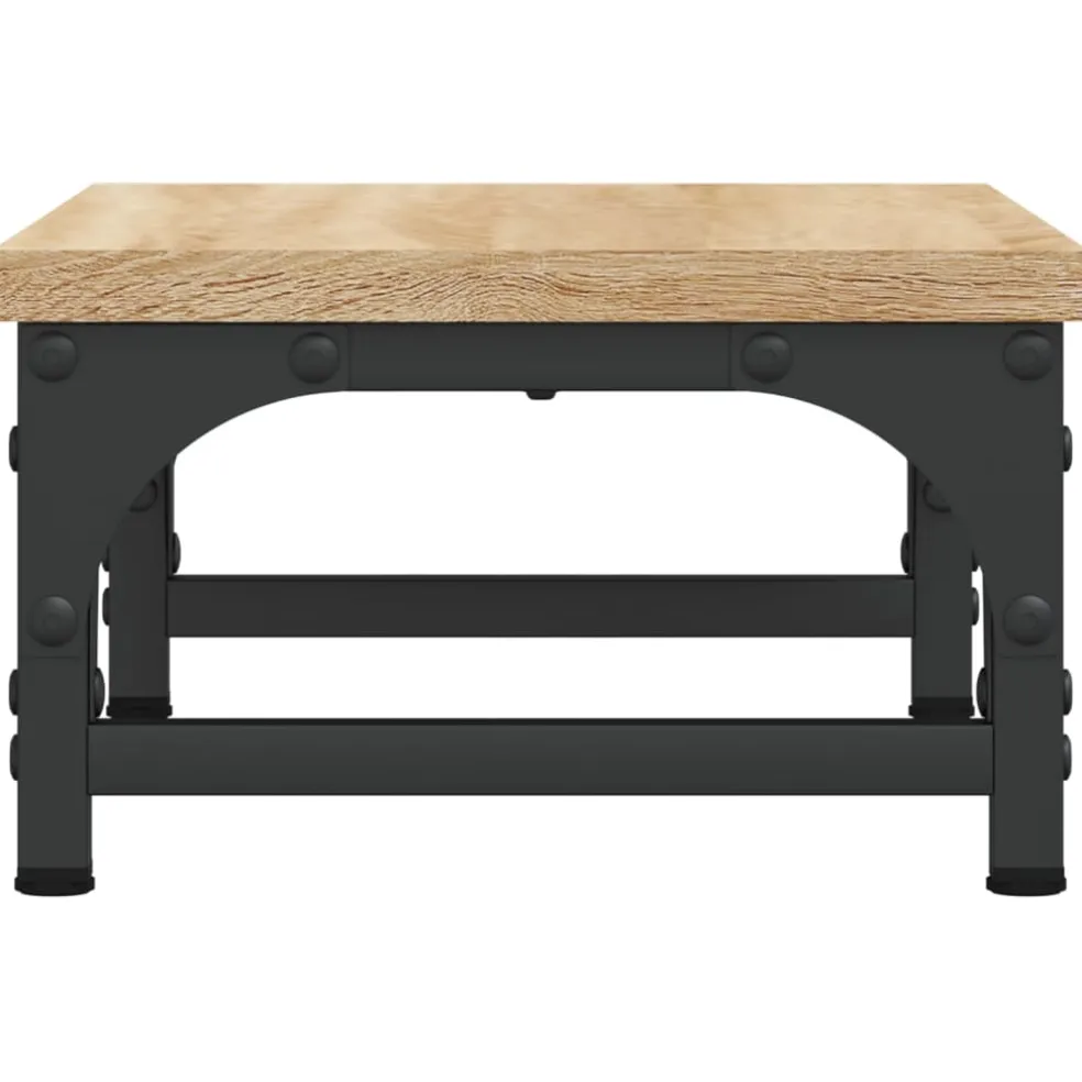 vidaXL Monitorstandaard 37x23x14 cm bewerkt hout sonoma eikenkleurig
