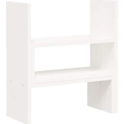 vidaXL Monitorstandaard (39-72)x17x43 cm massief grenenhout wit