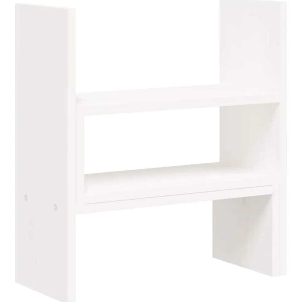 vidaXL Monitorstandaard (39-72)x17x43 cm massief grenenhout wit