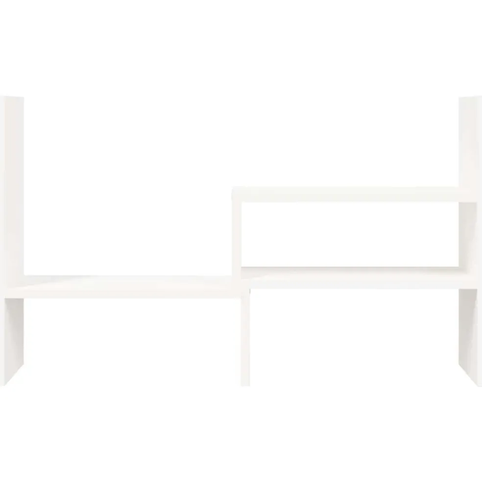 vidaXL Monitorstandaard (39-72)x17x43 cm massief grenenhout wit
