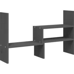 vidaXL Monitorstandaard (39-72)x17x43 cm massief grenenhout grijs