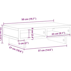 vidaXL Monitorstandaard 40x20x8 cm gehard glas en metaal wit