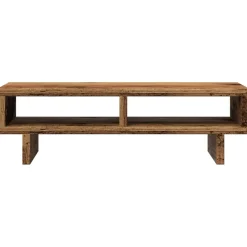 vidaXL Monitorstandaard 50x27x15 cm bewerkt hout oud houtkleurig