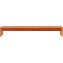 vidaXL Monitorstandaard 100x27x15 cm massief grenenhout wasbruin
