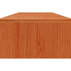vidaXL Monitorstandaard 100x27x15 cm massief grenenhout wasbruin