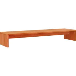 vidaXL Monitorstandaard 100x27x15 cm massief grenenhout wasbruin
