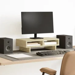 vidaXL Monitorstandaard 50x27x15 cm bewerkt hout sonoma eikenkleurig